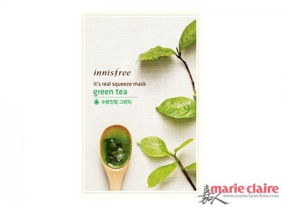 Innisfree真萃鮮潤面膜綠茶 ￥40/6片