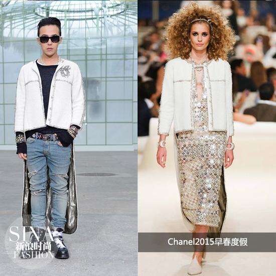 權(quán)志龍身穿Chanel 2015早春度假系列女裝