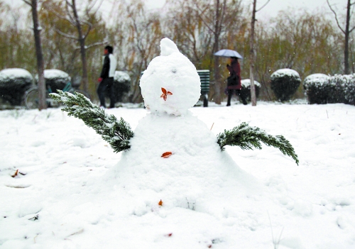 今冬鄭州第一場(chǎng)雪 降雪量為6毫米