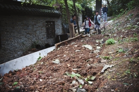 27日，天心區(qū)青山祠福王墓附近，小山坡被人開(kāi)墾成梯田種菜?！　D/實(shí)習(xí)生蔣麗梅