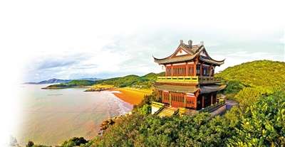 海天佛國寺寺恢宏 養(yǎng)生素食普陀山