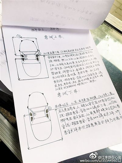 大叔手繪7米長(zhǎng)卷，為考“科目三”真是拼了