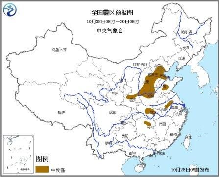 全國霾區(qū)預報圖