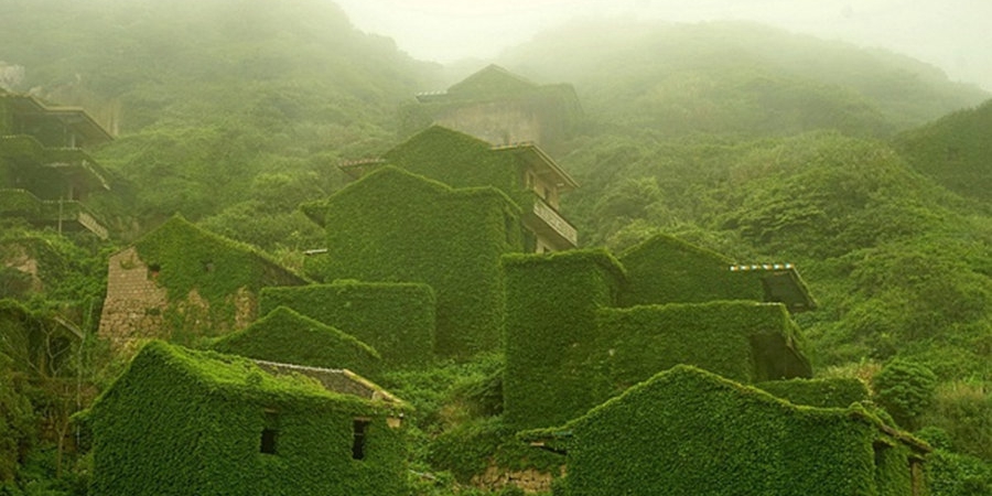 實(shí)拍被大自然吞沒的中國(guó)漁村