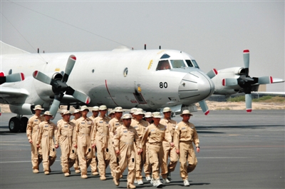 吉布提機場，日本海上自衛(wèi)隊的兩架P-3C飛機抵達，在亞丁灣執(zhí)行反海盜任務(wù)。