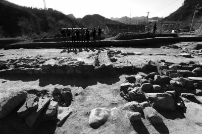 遼代鐵匠們的居住遺址。京華時報記者王海欣攝